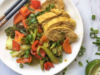 Ginger Chicken Stirfry Recipe by Katie Compton FMCHC